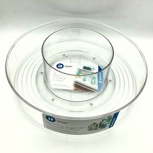 iDesign Linus BPA-Free Plastic Turntable Organizer, 12" x 12" x 3", Spinner  NEW